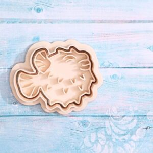 Pufferfish cookie cutter set for making shortbread cookies fondant biscuits sugar paste cake decorations ideal for ocean themed baking aquatic parties school projects and sea animal