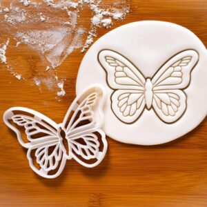 Monarch Butterfly Cookie Cutter Bake Biscuit Mold Life Cycle Science Caterpillar Larvae Pupa Hatch Egg Chrysalis Themed Baking and Craft Tool Educational Birthday Parties (ONLY BUTTERFLY)