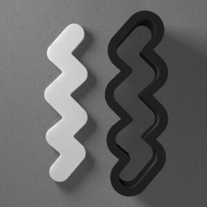 Squiggly Line Zigzag Shaped Polymer Clay Cutter with Sharp Tapered Edge for Precise Cutting, Jewelry and Earring Tool for Mini Studs and Pendant Sets, Versatile Cookie Cutter
