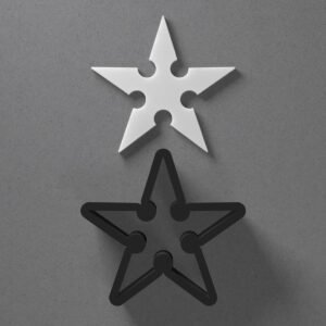 Ninja Star Shuriken Shape Cookie Polymer Clay Cutter with Sharp Tapered Edge for Jewelry Making, Mini Stud Earrings, Pendant Sets, Earring Crafting Tool, Cookie Cutter for Clay