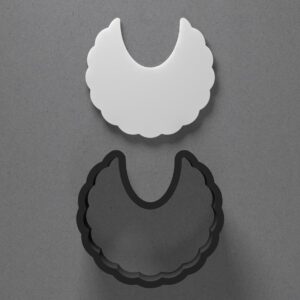 Baby Bib Collar Shape Cookie Polymer Clay Cutter with Sharp Tapered Edge for Jewelry Making, Mini Stud Earrings, Pendant Sets, Earring Craft Tool, Cookie Cutter for Clay and Dough