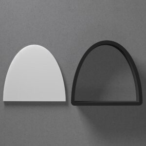 Egg Head Half Circle Clay Cutter for Earrings and Jewelry Making Sharp Tapered Edge Tool for Polymer Clay Mini Studs Pendant Set Cookie and Fondant Decorations for Baking or DIY Craft