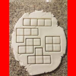 Black Tetris Block Shape Cookie Cutter Set of 5 Cookie Retro Game Cookie Molds for Puzzle Theme Baking Kids Party Treats Video Game Desserts Fun Craft Activities and Educational Play