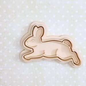 Running Bunny Cookie Cutter Set for Making Shortbread Cookies Pastry Sugar Paste Fondant Icing for Homemade Cake Decoration Animal Theme Baking Tool for Easter Parties Birthdays