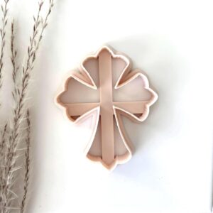 Elegant Cross Clay and Cookie Cutter for Polymer Clay Religious Holiday Baking and Faith Inspired Crafts DIY Fondant Cutter for Easter Cookies Church Events and Handmade Gift Projects