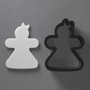 Gingerbread Woman Person Cookie Polymer Clay Cutter with Sharp Tapered Edge for Jewelry Making Mini Studs Pendant Set and Cookie Cutter Versatile Craft Tool for Detailed Holiday