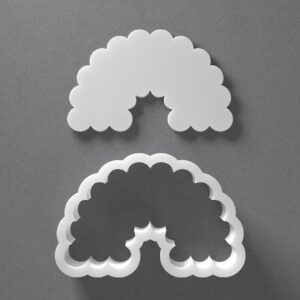 Scalloped Rainbow Cookie Cutter Arch Shape Baking Tool for Cookies Biscuits Fondant Clay Jewelry Making Earring Craft Decorating Party Baking and Creative Daily Use