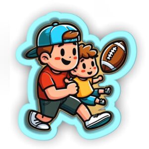 Football Dad and Son Cookie Cutter Black cookie Stamp and Stencil Set for Sports, Family, and Football-Themed Baking, Sugar Cookie Mold, Fondant Cutter, Baking Decoration Tools for Kid