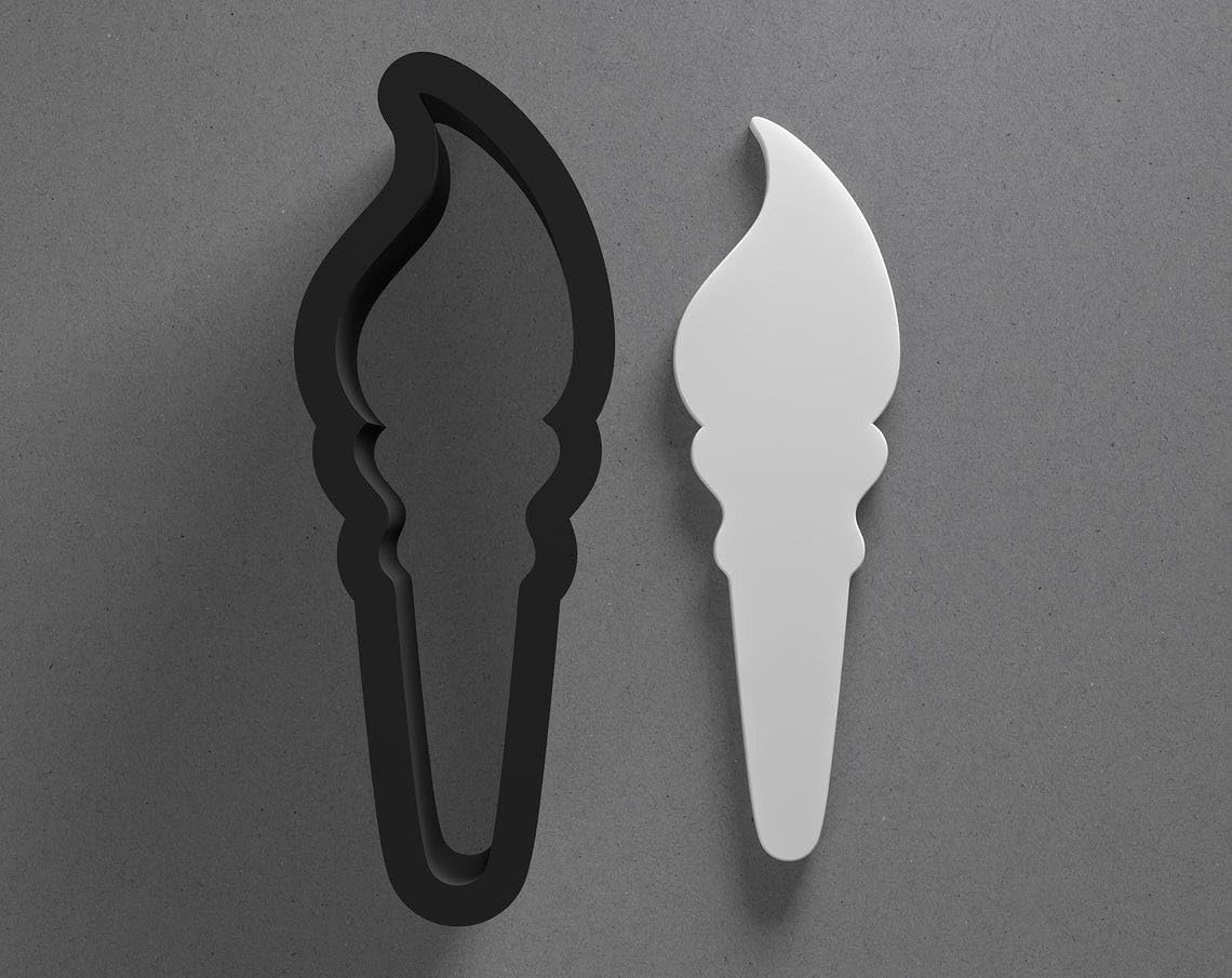 Torch Flame Shape Cookie Polymer Clay Cutter With Sharp Tapered Edge Earring Making Tool For DIY Jewelry Pendant Studs Fire Symbol Cookie Cutter For Clay Art Craft Decoration Projects - Image 2