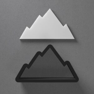Mountain Range Peak Shaped Polymer Clay Cutter with Sharp Tapered Edge for Clean Cutting, Jewelry and Earring Tool for Mini Studs and Pendant Sets, Multipurpose Cookie Cutter