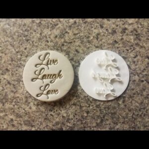 Black Live Laugh Love Embosser Stamp Cookie Cookie and Cupcake Decorating Tool Made in India for Homemade Baking Inspirational Treats Crafts Fondant Decorations Housewarming Gifts