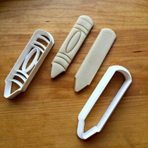 Set of 2 Cookie Crayon Cookie Cutters Multi Size Made in India for School Art Theme Baking Crafts Reusable Durable Cookie for Cookies Fondant Sandwiches Party Favors and Educational