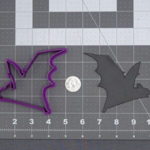 Black Bat 266-J705 Cookie Cutter Silhouette Cookie Baking Mold for Halloween Cookies Fondant Biscuits Cupcakes Cake Decorating Tool for Spooky Party Favors Holiday Treats and Everyday