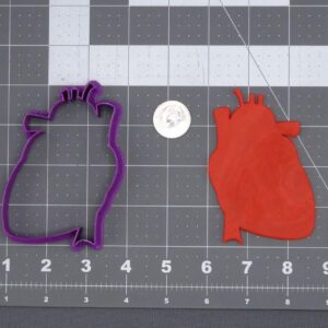 Heart Anatomical Structure Cookie Cutter Silhouette Black Cookie India Baking Tool for Making Medical and Anatomy-Themed Cookies, Fondant, Chocolate, Cake Decorations, DIY Crafts,