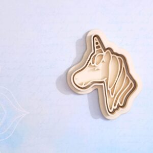 Unicorn Cookie Cutter Set for Fantasy Theme Baking Magical Horse Shape Biscuit Pastry Fondant Sugar Paste Cutters for Kids Birthday Party Homemade Cookies and Cake Decoration