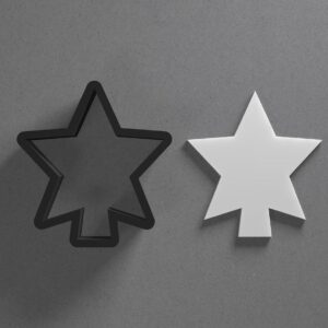 Christmas Tree Star Polymer Clay Cutter Sharp Tapered Edge for Jewelry Earrings Pendants Holiday Ornament Making Cookie Fondant Crafting Tool DIY Accessories for Artists and Bakers