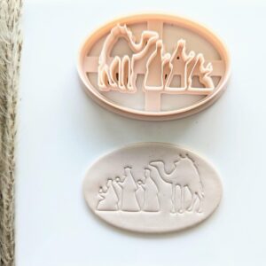 Three Wise Men Imprint Cookie Cutter for Biscuit Fondant Pastry Dough Large Clay Cutter for Christmas Theme Baking Polymer Clay Cutter for Holiday DIY Crafts and Custom Art Projects