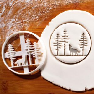 Cookie Forest Wolf Cookie Cutter Biscuit Mold for EnchantedAnimal Themed Birthday Party Treats Nature Inspired Baking Tool for Kids and Adults