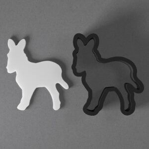 Donkey Shape Polymer Clay Cutter With Sharp Tapered Edge Jewelry Earring Making Tool For Mini Studs Pendant Set Clay Mold Cookie Cutter For Farm Animal Wildlife Craft Projects