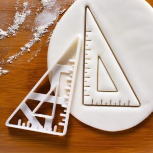60 Degree Set Square Cookie Cookie Cutter Mathematics Biscuit Cutter Right Angle Triangle Engineering Technical Drawing Geometry Teacher Gift Baking Tool for Math Lovers (ONLY 60 Degree)