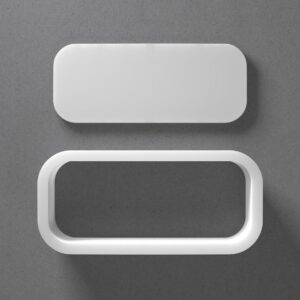 Rounded Rectangle Cookie Cutter Plaque Shape Baking Tool for Cookies Biscuits Fondant Dough Clay Jewelry Making Earring Craft Decorating Party Baking and Daily Home Use