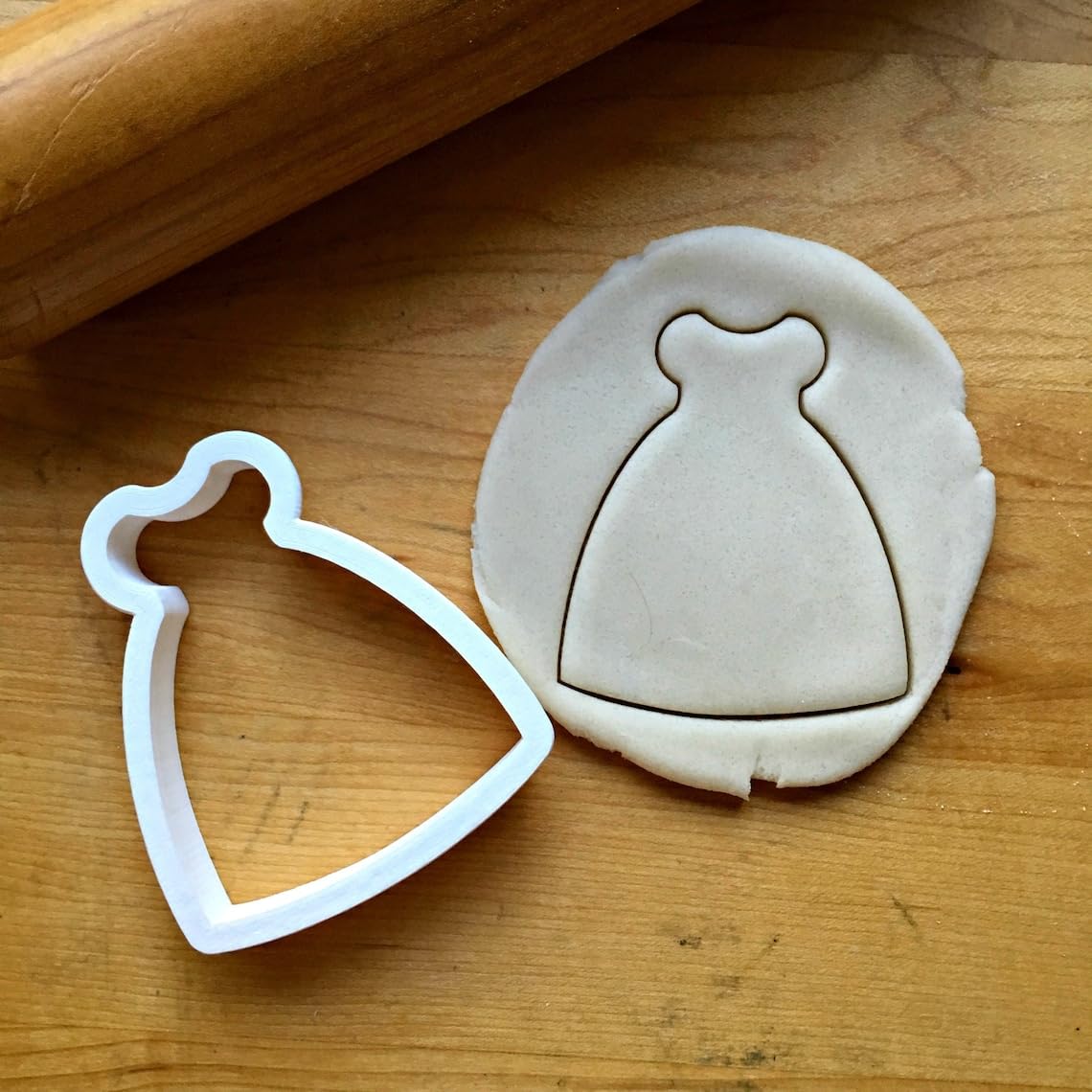 Cookie Princess Dress Cookie Cutter for Baking Dress-Shaped Cookies Cake Fondant Decorations Suitable Size Dishwasher Safe Made in India for Birthday Parties Baby Showers and Themed - Image 2