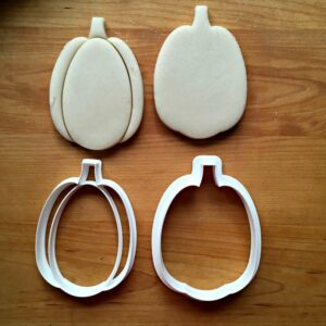 Set of 2 Tall Pumpkin Cookie Cookie Cutters for Fall, Thanksgiving, and Autumn Baking, Made in India, Great for Harvest Parties and Seasonal Treats