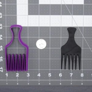 Hair Pick 266 E502 Black Cookie Cookie Cutter Silhouette for Baking Cookies, Fondant, Pastry, Sandwiches, Fruits, Crafts and Decorations Ideal for Kids, Family, Parties, Birthdays