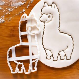 Cute Alpaca Cookie Cookie Cutter Featuring Baby Llama and Smiling Alpaca Designs Ideal for Baking Camelid-Themed Biscuits Fondant Clay Cheese Sugarpaste Marzipan Moulds Perfect