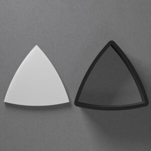 Puffy Triangle Polymer Clay Cutter Sharp Tapered Edge for Earrings Jewelry Making Tool Mini Studs Pendant Set Soft Rounded Geometric Shape Cookie Cutter for DIY Clay Craft Projects