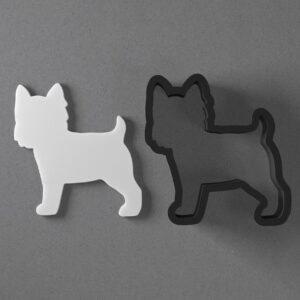 Yorkshire Terrier Dog Breed Cookie Polymer Clay Cutter with Sharp Tapered Edge for Jewelry Making, Mini Stud Earrings, Pendant Sets, Earring Crafting Tool, Cookie Cutter for Clay