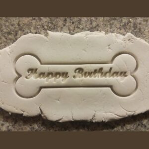 Black Dog Bone Happy Birthday Cookie Cutter Cookie India Dog Treat Shaped Baking Tool for Pet Celebrations Birthday Parties and Homemade Dog Treats Making Supplies