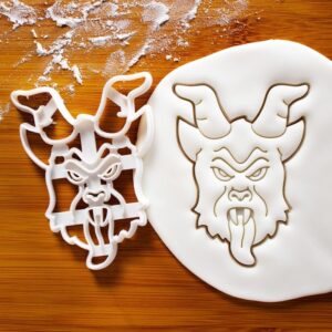 Realistic Krampus Cookie Cookie Cutter Half Goat Half Demon Horns Christmas Horror Biscuit Fondant Craft Clay Cheese Dough Sugarpaste Sugarcraft Baking Tool India (ONLY Realistic Krampus)