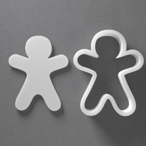 Christmas Gingerbread Man Cookie Cutter Holiday Shape Baking Tool for Cookies Biscuits Fondant Dough Clay Jewelry Making Earring Craft Decorating Festive Party and Daily Home Use