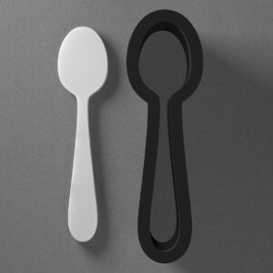 Spoon Utensil Cookie Polymer Clay Cutter with Sharp Tapered Edge Earring Jewelry Tool for Mini Studs Pendant Set Crafting and Baking Cookie Cutter Mold for Precise Spoon Shape Designs