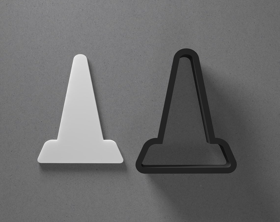 Traffic Cone Polymer Clay Cutter Sharp Tapered Edge Clay Earring Cutter Jewelry Making Tool for Mini Studs Construction Pendant Set Cookie Cutter for Road Safety Theme Clay Crafts - Image 2
