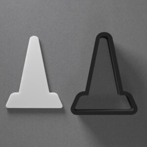 Traffic Cone Polymer Clay Cutter Sharp Tapered Edge Clay Earring Cutter Jewelry Making Tool for Mini Studs Construction Pendant Set Cookie Cutter for Road Safety Theme Clay Crafts