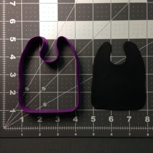 Black Baby Bib Cookie Cutter Cookie Baking Mold Silhouette for Baby Shower Cookies Cupcakes Biscuits Fondant Decorating Kitchen Tool for Parties Celebrations and Daily Baking Use
