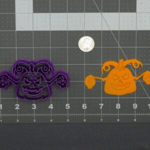 Halloween Jack O Lantern with Skulls 266-D942 Black Cookie Cookie Cutter for Spooky Pumpkin Skull Cookies Trick or Treat Party Supplies Haunted House Baking Fall Dessert Decoration