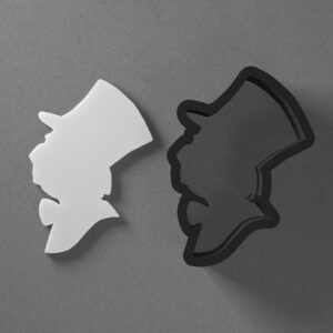 Mad Hatter Hat Shape Cookie Polymer Clay Cutter With Sharp Tapered Edge Earring Making Tool For DIY Jewelry Pendant Studs Alice In Wonderland Cookie Cutter For Clay Art Craft