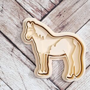Pinto Horse Cookie Cutter Set for Animal Theme Baking Horse Shape Biscuit Pastry Fondant Sugar Paste Cutters for Farm Party Birthday Homemade Cookies and Cake Decoration Baking Tools