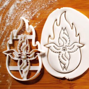 Seraphim Cookie Cutter Angelic Six Winged Red Burning Ones Heavenly Angel Theme Biscuit Mold for Religious Baking Church Events Bible Study Sunday School Spiritual Gifts and Decorations