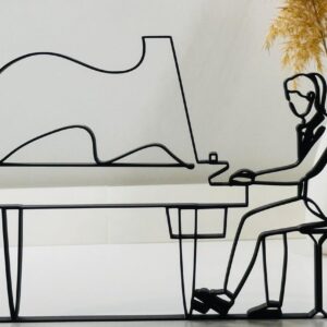 Female Pianist Art | Elegant Home & Office Decor | Perfect Gift for Pianists