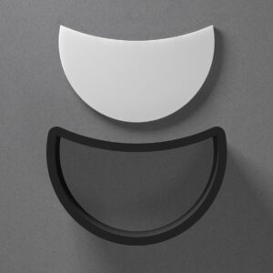 Half Moon Circle Shape Cookie Polymer Clay Cutter with Sharp Tapered Edge for Jewelry Making, Mini Stud Earrings, Pendant Sets, Earring Craft Tool, Cookie Cutter for Clay and Dough