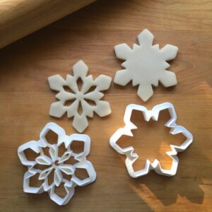 Cookie Set of 2 Snowflake Cut-Out Centers Cookie Cutters for Baking Snowflake Shaped Cookies Cake Fondant Decorations Suitable Size Dishwasher Safe Made in India for Winter Holidays,