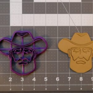 Black Bearded Cowboy Cookie Cookie Cutter for Western Theme Party Baking Wild West Ranch Rodeo Cowboy Face Cookie Mold for Fondant Clay Crafts Rustic Decor and Dessert Decoration Made