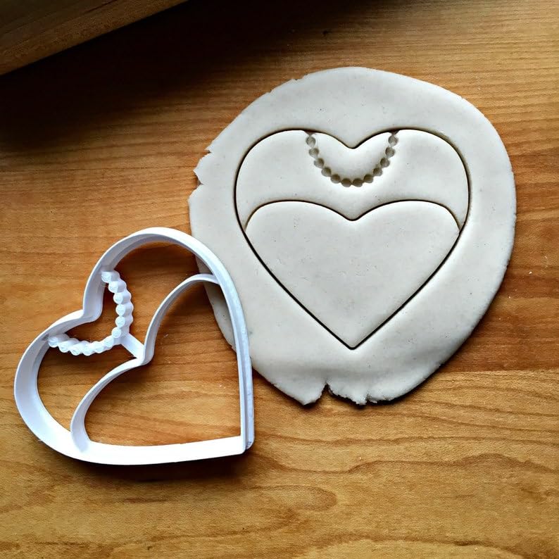 Wedding Dress Top Heart Cookie Cutter Cookie - Suitable Size - Choose Standard or Dishwasher Safe - Made in India - Perfect for Baking, Crafting & Decorating - High-Quality Heart-Shape