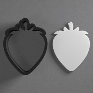 Strawberry Fruit Shape Polymer Clay Cutter Earring Jewelry Tool for Mini Studs Dangle Pendants and Cookie Dough Shaping with Sharp Tapered Edge for Summer Fruit Theme DIY Craft