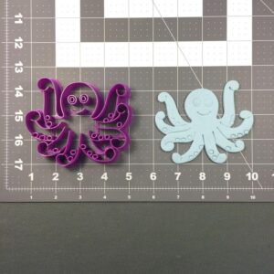 Black Octopus 103 Cookie Cutter Cookie Sea Animal Shape for Ocean Theme Baking Party Decorations Kids Crafts Marine Biology School Projects Fondant and Clay Use Made in India