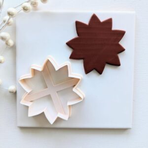 Poinsettia Cookie Cutter for Holiday Baking and Polymer Clay Crafts Christmas Flower Shape Clay Cutter for Sugar Cookies Fondant DIY Earrings Ornaments Tags and Festive Decorations